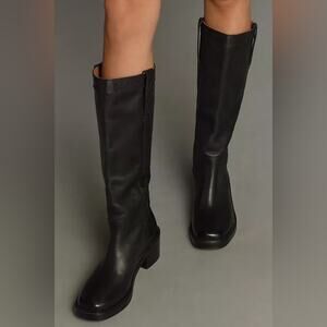 NEW Frye Kate Pull-On Boots Black Volterra Leather